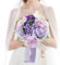 HOMENERGY Hochzeitssträuße für Braut – Künstliche Brautsträuße vorgefertigte Rosen Blumensträuße für Vintage-Hochzeit oder Tafelaufsätze Dekoration – Lila & Weiß