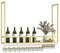DHOPWWR Deckenregal Weinregal Metall Weinregal mit Glashalter Hängende Bar Theke Weinregal 2-lagiger Weinflaschenhalter für Bars Restaurants Küche Teilen
