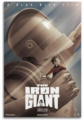 VZTTSVHE The Iron Giant Movie Poster Canvas Poster Wall Art Decor Living Room Bedroom Decoration Posters 16x24inch(40x60cm) Unframe-style