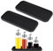 2 Pieza Organizadores para Fregadero de Silicona, Soporte de Esponja para Fregadero de Cocina Antideslizante, Porta Estropajos Fregadero Cocina para Esponjas Estropajos Cepillos Jabó (23x9cm, Negro)