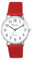 Ravel - Unisex Classic Alltagsuhr mit modernen Zahlen - Analoges Quarzwerk - R0129.27.1 - Rot/Silberton/Weißes Zifferblatt mit Zahlen