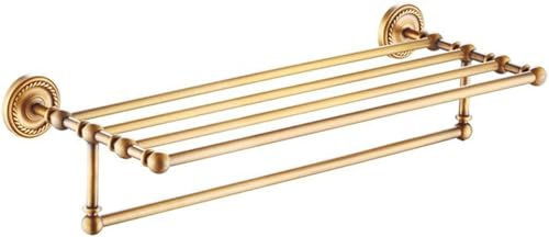LIUBOOZ Porte-Serviettes en Laiton Antique Étagère à Serviettes de Salle de Bain rétro Porte-Serviettes de Bain Porte-Serviettes brossé Porte-Serviettes de Bain Mural Porte-Serviettes pour Salle