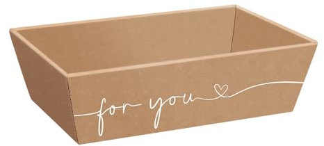 Geschenkkorb natur Wellpappe For You 33,6 x 19,6 x 11 cm, 25 Stück