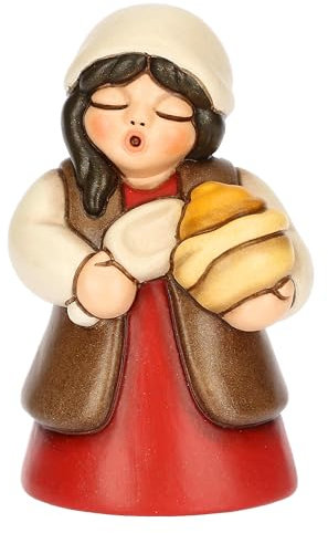 THUN, Venditrice di Spezie in Ceramica di Alta Qualità, Collezione Presepe Classico, Statuine per Presepe di Natale da Collezione, 4,9 x 4,6 x 7,9 cm