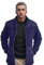 BERCIELY Kunstlederjacke Herren Lose Business Bomberjacken Herren Stehkragen Reißverschluss Urban Jacke Herren Casual Temperament Langarm Jacke Herren D-Navy M