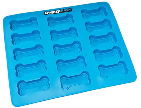 DoggyRade Silicone Ice Cube Tray Mould Bone Shape for Dog Treats Freezing/Baking