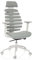 hjh OFFICE Profi Bürostuhl Ergo LINE W Drehstuhl mit ergonomisch geformter Rückenlehne inkl. Lordosenstütze, Hellgrau