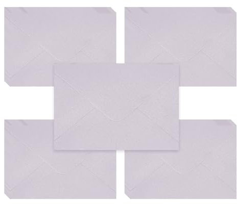 WYAN Sobres Pequeños - 50 Pcs 15 * 10cm Violeta Claro Sobres Regalo, Sobre Navidad, para Regalos, Tarjetas De Felicitación, Bodas, Negocios, Invitaciones (Tarjetas y Pegamento no Incluidos)