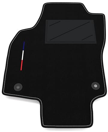 Somer Car Automatte nur auf der Fahrerseite, 1 Stück, kompatibel mit Opel Astra H 2004-2010 | 1 maßgeschneiderter Teppich, Frankreich-Flagge