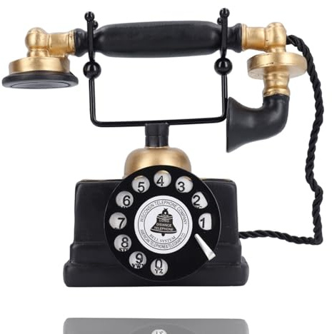 Beufee Vintage Telefon, Retro dekoratives Telefon Modell Rotary Telefon europäisches antikes Dekor für Home Cafe Bar Restaurant