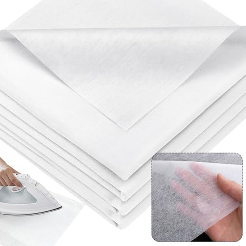 KOVSGQ Entretela Termoadhesiva Entretela Adhesiva Plancha 2x1m Fliselina Fusible de una Cara 25g/m² Blanco Tela Entretela para Planchar de Costura para Planchar Arrugas y Reforzar la Ropa