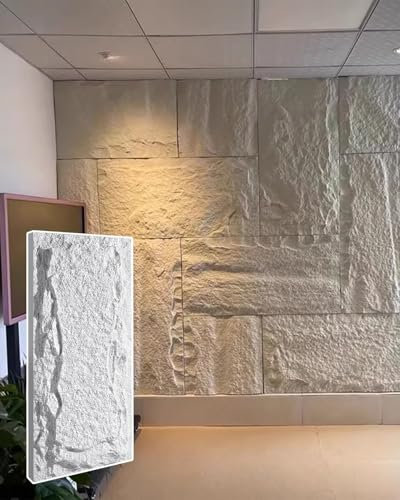 Elitix 4 Inch Panels Wall Decor 1 5 10 Pack, Tv Background Wall Covering Panels for Gaming Living Room, Heavy Duty Faux Wall Cladding/Texture Covering(White,1 pc)