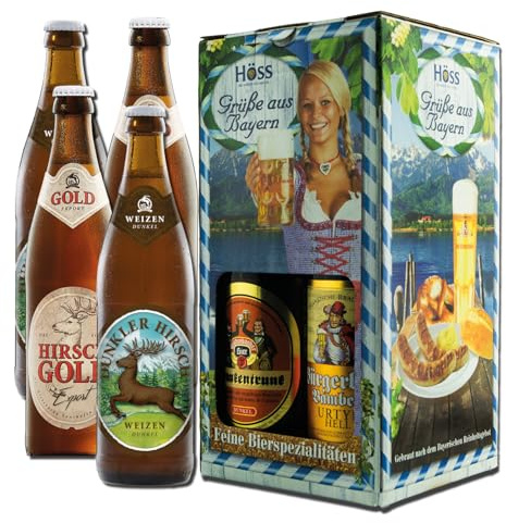 Kalea | 4 x 0,5l Bierspezialitäten im Geschenkskarton | Variante Hopfensee oder Bergblick | Bier aus bayerischer Privatbrauerei | Biergeschenk für Liebhaber | Mitbringsel (Hopfensee)
