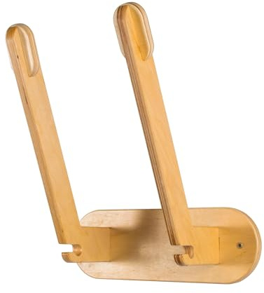 John Paddle Wandhalterung für Skischuhe & Snowboardboots – aus Birkensperrholz – nachhaltiger Holzhalter mit Haken für Helm und Skiausrüstung (1 Paar Schuhe)