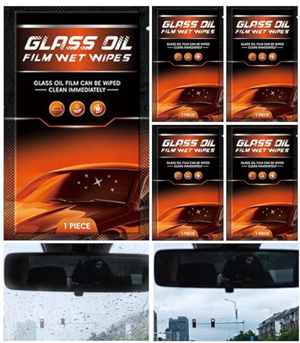 Oil Film Cleaning Wipes, Portable Anti-fog Auto Detailing Supplies - Car Glass Oil Film Cleaner,for Interior Rearview Headlight Tire Marine Motorcycle RV Truck Garage