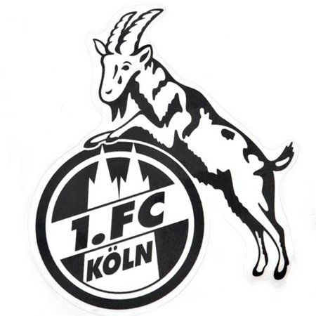 1. FC Köln Aufkleber Geißbock (schwarz) offizielles Lizenzprodukt
