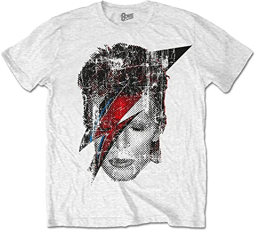 Rock Off Officially Licensed Products Men's David Bowie Halftone Flash T - Shirt (Pack of 1)