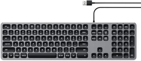 Satechi Clavier Filaire USB avec Pavé Numérique, QWERTY US, Gris Sidéral
