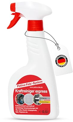 Patina-Fala® Kraftreiniger Express 500 ml – Nikotinreiniger & Intensivreiniger gegen Nikotin, Öl & Fett – Für Keramik, Glas & Metall – Für Haus & Profi – Alkalischer Kraftreiniger - Made in Germany