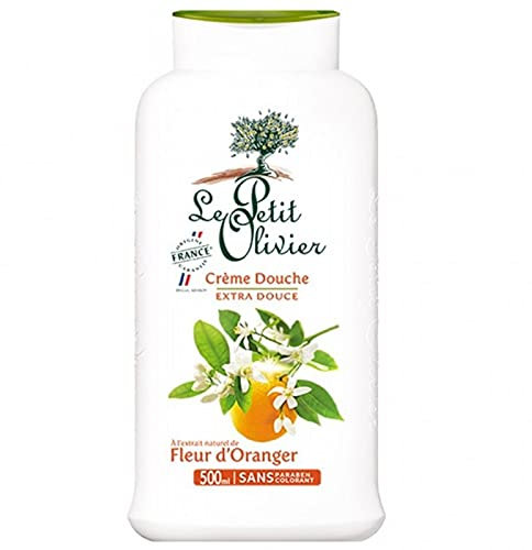 Le Petit Olivier Crème de Douche Extra Douce à l’Extrait Naturel de Fleur d’Oranger 500ml (lot de 4)