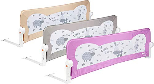 ib style® My Little Farm | Barandilla de la Cama | Protector de Cuna | 180 cm Púrpura