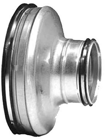 Reducer Short, Male/Male Concentric - 100-80mm | Male spigots will slip inside female sockets or spiral duct, For connecting compatible ventilation ductwork