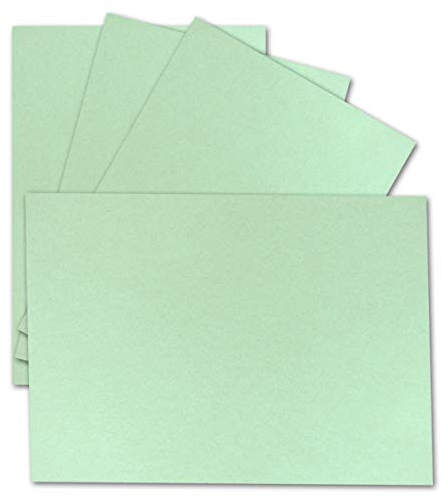 50 Einzel-Karten DIN A6-10,5 x 14,8 cm - 240 g/m² - Mintgrün - Tonkarton - Bastelpapier - Bastelkarton- Bastel-karten - blanko Postkarten