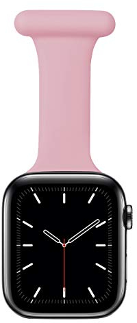 Krankenschwester-Uhrenarmband Kompatibel mit Apple Watch Fob 38 mm 40 mm 41mm, Krankenschwesteruhr mit Ansteckbrosche Weiches Silikon-Ersatzband für iWatch Serie 8/7/6/SE/SE2/5/4/3/2/1