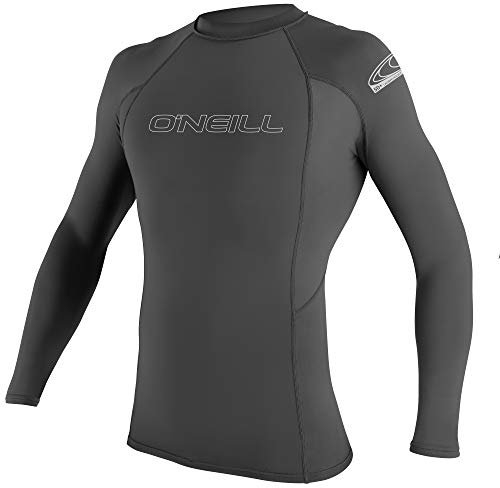 ONEILL WETSUITS Camiseta de Manga Larga Basic Skins para Hombre Chaleco de erupción, Graphite, XS