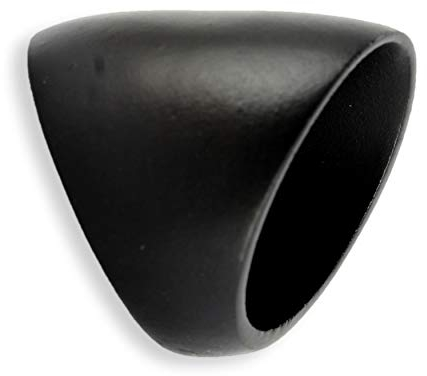 Island Piercings Design Ring aus Holz schwarzer länglicher Holzring Handarbeit AR219-19