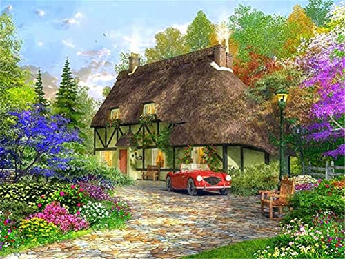 DIY 5D Diamant Gemälde Voll Kits Hut Tree Car Full Drill Diamond Painting Erwachsene Kinder Kristall Strass Stickerei Kreuzstich Diamant Art Mosaik Kunsthandwerk Home Wand Dekor Geschenk 60x90cm E997