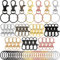 Augshy 100 Stück Schlüsselanhänger Clip Haken und Schlüsselringe, Drehverschlüsse Lanyard Karabinerhaken für Schlüsselanhänger Schmuck DIY Handwerk