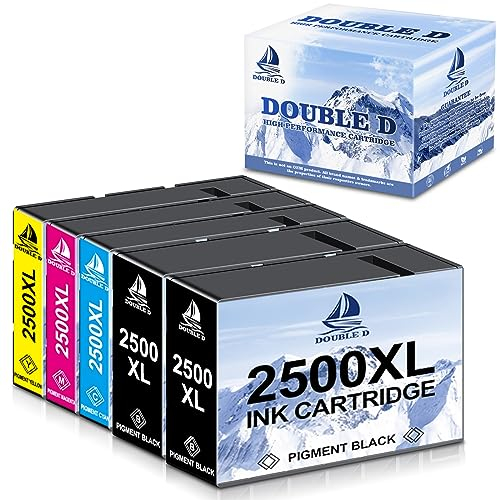 DOUBLE D PGI-2500XL für Canon 2500XL Ersatz für Canon Maxify MB5150 Patronen kompatobel mit Canon Maxify iB4050 iB4150 MB5050 MB5155 MB5300 MB5350 MB5400 MB5450 MB5455