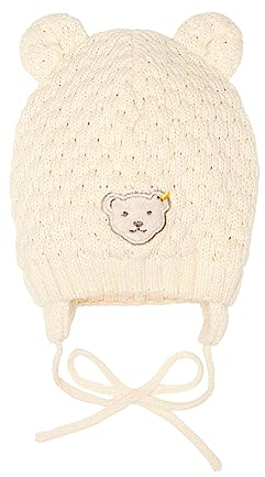 Steiff Baby - Mädchen Mütze Ohne Bommel Hat, Antique White, 49 EU