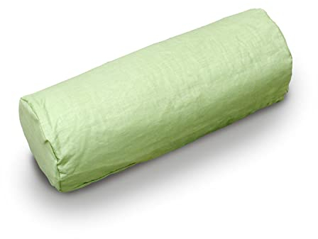 Bean Products Nackenrollen-Kissenbezüge, traditionell, atmungsaktiv, natürliches Leinen, Kiwi (15,2 x 40,6 cm)