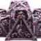 SIQUK 7 Stücke Würfel Metall Set DND Würfel Polyedrisch Würfel Metall Spielwürfel D20 D12 D10 D% D8 D6 D4 DND Dice Metal für RPG D&D Dungeons and Dragons, Blut Bespritzt