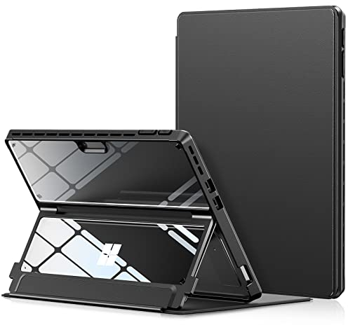INFILAND Custodia per Microsoft Surface Pro 11/10/9, custodia di grado militare con protezione contro le cadute ad alta trasparenza, custodia in pelle progettata per Surface Pro 11a edizione AI,