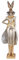 Clayre & Eef Osterhasen Kaninchen Dame 44cm Landhaus Osterdeko Poly Ostern, Gold, 14x10x44 cm, (6PR3596)