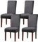 LANSHENG Stuhlhussen 4er Set, Universal Stretch stuhlbezug Stuhlüberzug Esszimmerstühle Bezug, Elastische Moderne Abnehmbar Waschbar Stuhlhussen für Esszimmerstühle, Küche, Hochzeit, Bankett, Grau