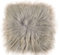 Kuhfelle Online & Nomad Lammfell Sitzauflage hellgrau Stuhlkissen aus echtem langwolligen Island Lammfell Natur 37 x 37 cm Schaffell Auflage (Silber grau)
