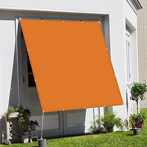 Tenda da Sole per Esterno 3 x 5 m Protezione UV 95% Protezione Solare Telo Tenda a Vela Parasole corde di fissaggio con Occhielli per Esterno,Giardino e Terrazza Piscina, Arancione