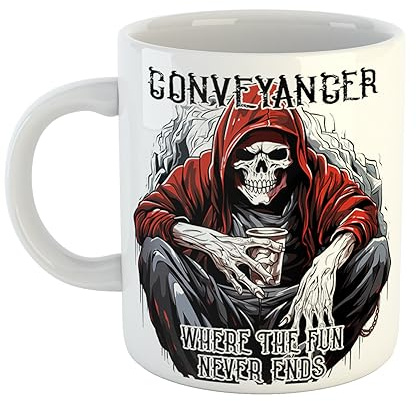 Conveyancer Where The Fun Never Ends Mug Skeleton Fun Gift 11 oz Ceramic Mug