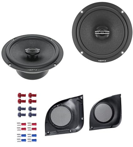 Hertz Auto Lautsprecher CX 165 16,5cm mit Einbauset passend für FIAT Punto (188) 1999-2007 Türen vorne 420 Watt 2 Wege Koaxial
