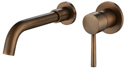 XJTNLB Wasserhahn Bad Wandmontage Einhebelmischer Waschbecken, Armatur Waschbecken Antik