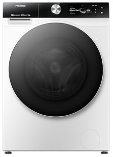 Hisense WF7S1247BW Lavatrice a Carica Frontale 12 Kg, Classe A-20%, 1400 rpm, 20 Programmi, Super Lavaggio AI, Autodose, Connectivity, Vapore, Display Touch, Programma Rapido, Child lock