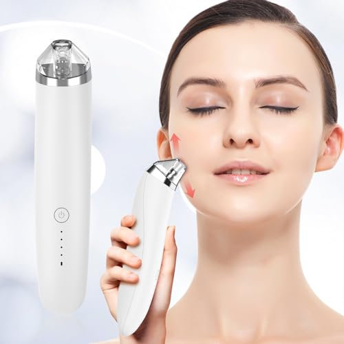 BHMVASE Kit d'aspirateur de points noirs, nettoyeur de pores d'aspiration électrique, 4 sondes pour homme et femme