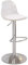 Tabouret Bar Transparent Acrylique Composition du Support en Acier Au Carbone Support en Acier Au Carbone Chaise De Cuisine Pivotante avec Dossier(Clear)