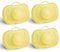 Herobility Gentle Pacifiers – Protective case – BPA-free – Large air vents – Newborn – 6 months – 4-pack – Yellow