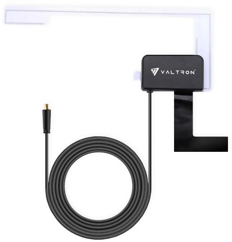 VALTRON DAB+ Antenna V1 with MCX Connection, Disc Antenna External High-Gain Digtial DAB Car Radio Antenna with 3 m Cable, DAB Antenna Glass Mounting for Blaupunkt, Pioneer, Kenwood, Alpine