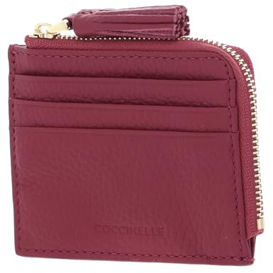 Coccinelle Pelle porta carte di credito Tassel Credit Card Holder Rosewood mirtillo